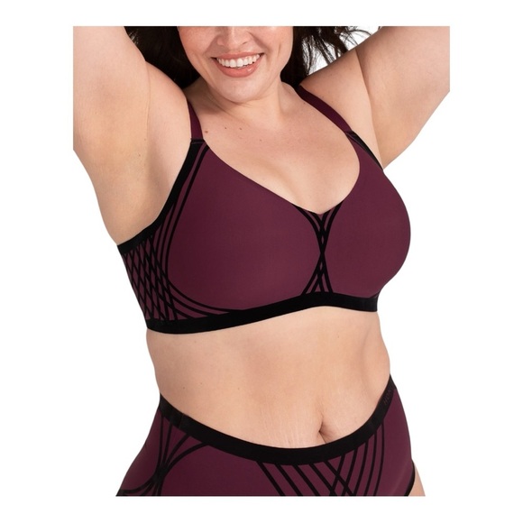 Honeylove Other - Honeylove Silhouette Bra Wireless velvetine flocking Fig Size 3X 44DD